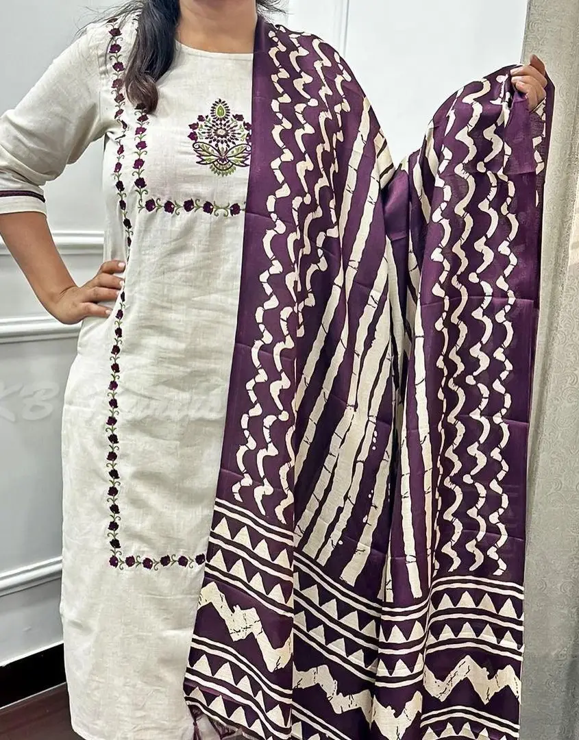 STK133-Pure Designer Khadi Cotton Kurti - Sreya Trends LLC-vachngandaiphat.com.vn