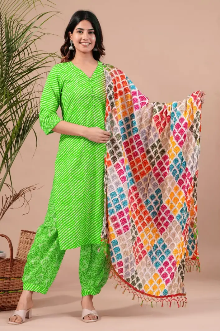 Buy Women Cotton Afghani Pants with Lace Hem Online at Best Prices in India  - JioMart.
