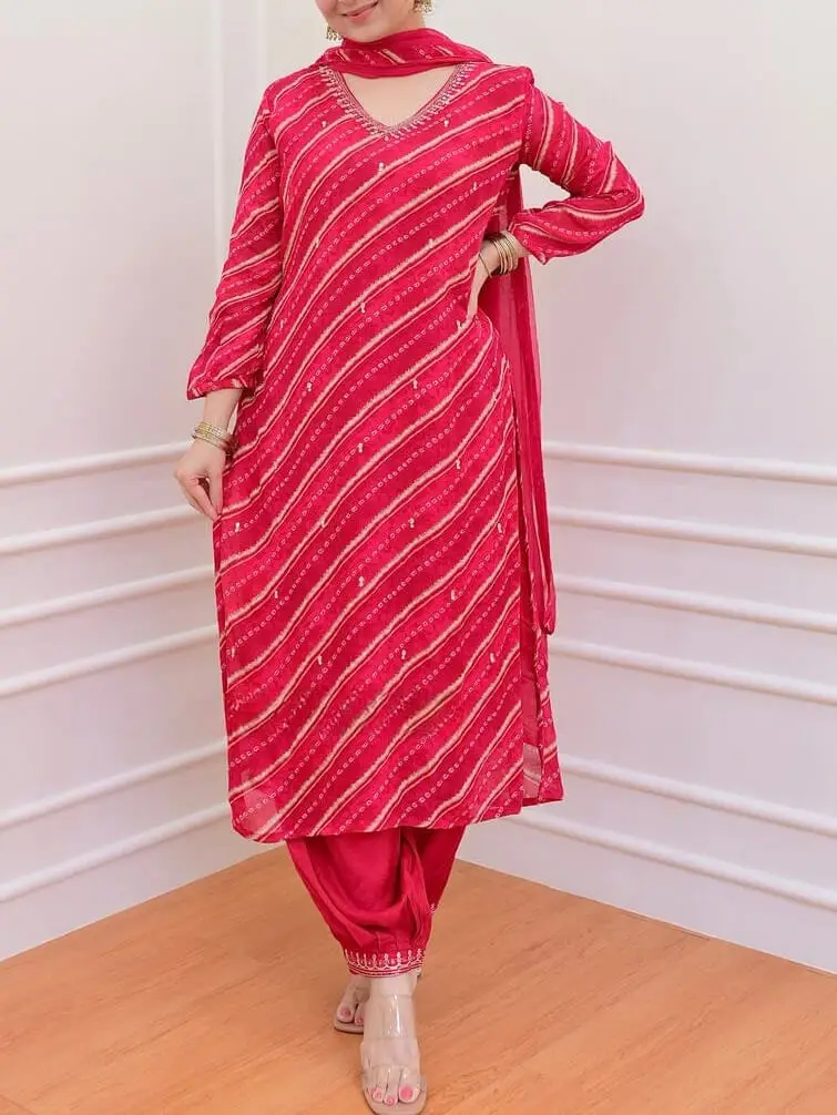 Dress 59 - Lehariya designed cotton printed A line kurti... | Facebook