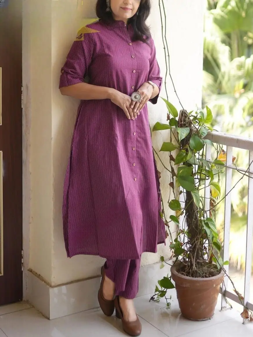 Buy Span Purple Printed Straight Kurta for Women's Online @ Tata CLiQ